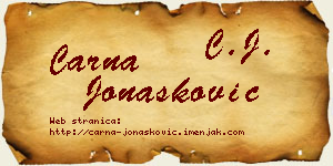 Čarna Jonašković vizit kartica